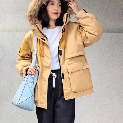 朴正明新款灯芯绒羽绒服