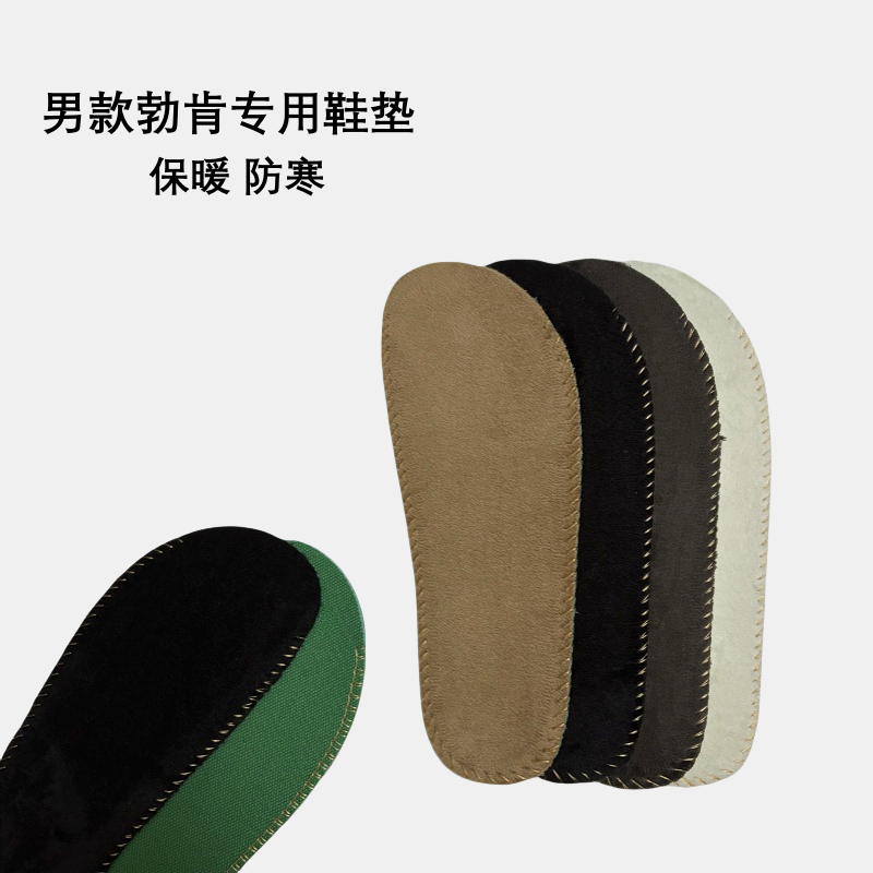 男勃肯大头一脚蹬鞋垫薄款水晶绒保暖软底舒适可水洗毛毛雪地靴冬