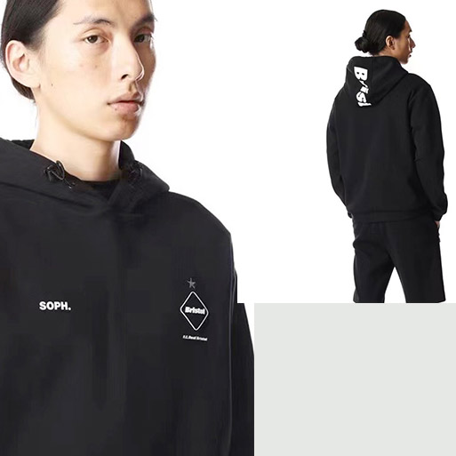 秋冬新款soph fcrb卫衣帽衫加绒厚长袖字母日系潮流清永浩文男女