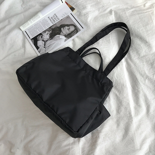 2024韩版新款尼龙布大包包轻便防水百搭通勤单肩包简约休闲手提包