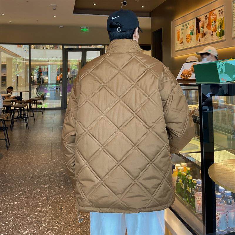 美式复古宽松保暖男生加厚情侣款冬季英伦立领棉服313B-NC359-P60,男装棉衣,星座313B