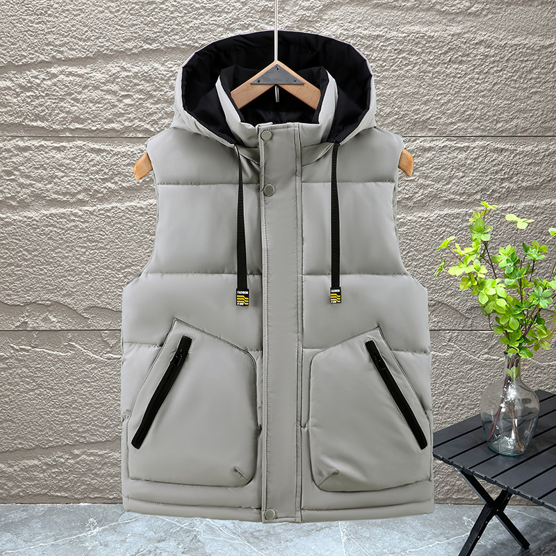 秋季新款活帽马甲休闲保暖潮范韩流保暖加厚坎肩313B-XXL568-P60,男装棉衣,星座313B