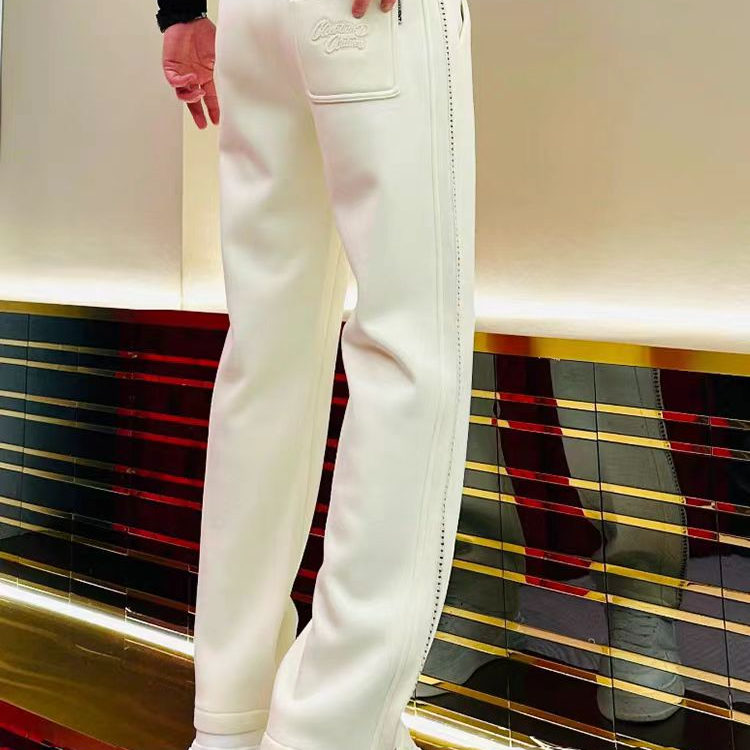 男士休闲裤织带潮流欧式刺绣百搭宽松直筒长裤子313B-K207-P60,男装休闲裤,星座313B