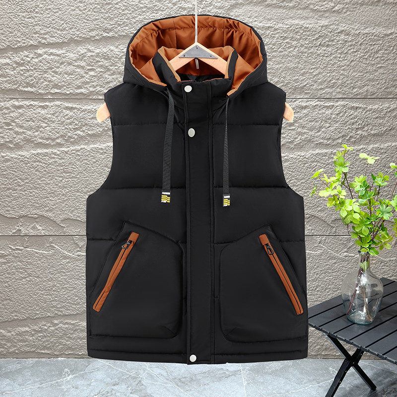 秋季新款活帽马甲休闲保暖潮范韩流保暖加厚坎肩313B-XXL568-P60,男装棉衣,星座313B