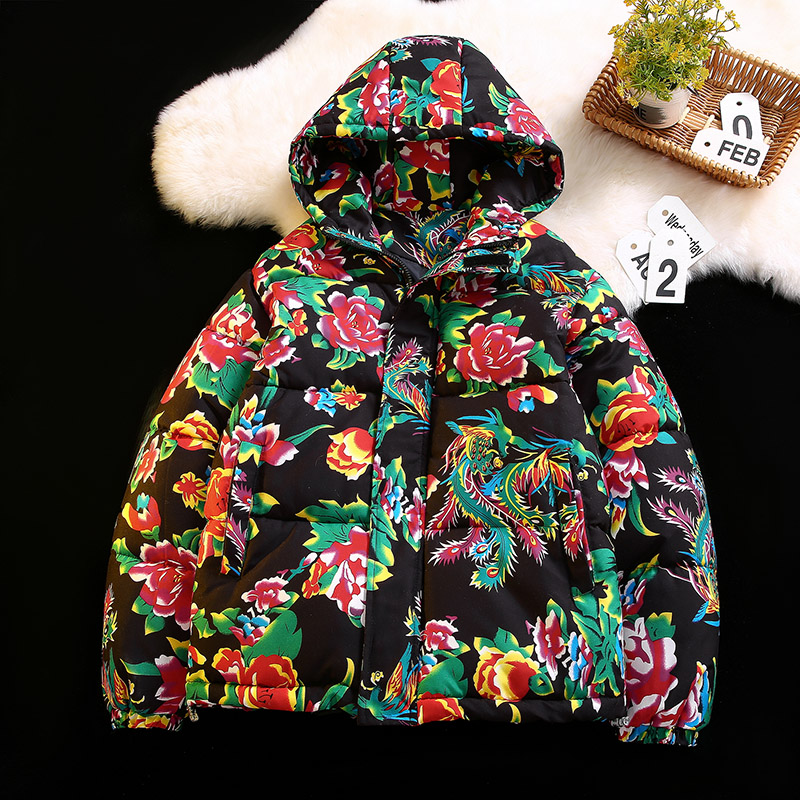 东北大花连帽棉服加厚保暖防寒不跑毛有现货风313B-MY206-P60,男装棉衣,星座313B