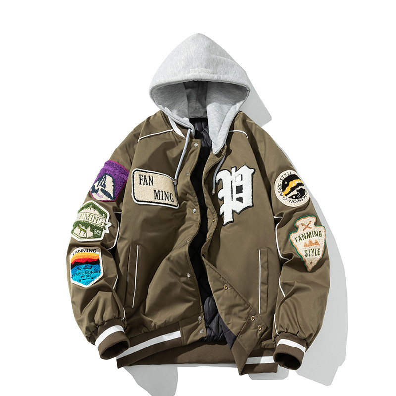 流行美潮牌nas联名外套冲锋衣防水飞行员棉夹克313B-GF998棉-P130,男装夹克,星座313B
