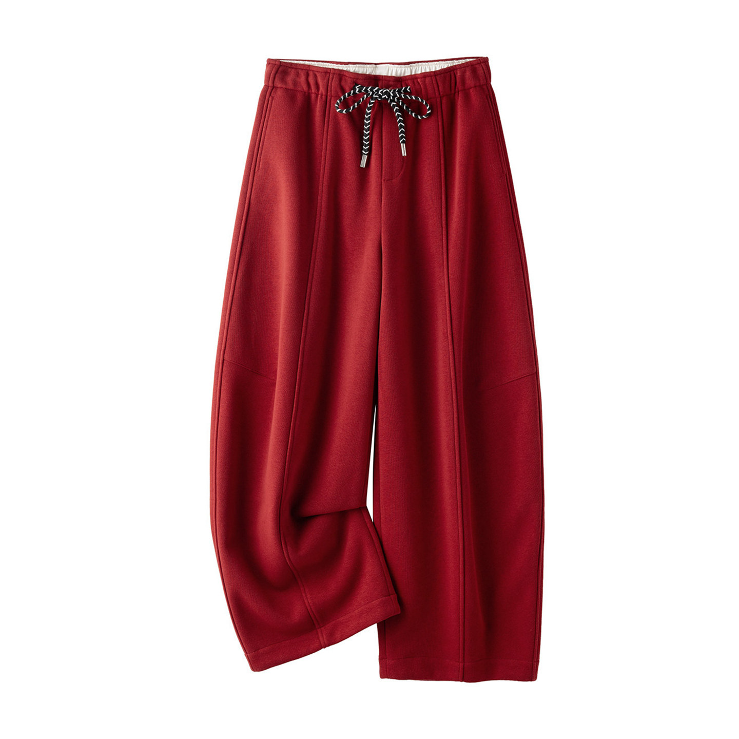 南油弯刀裤 舒适又藏肉阔腿裤女超火秋冬加绒加厚冬季红色卫裤子,女装/女士精品,休闲裤,淘宝优惠券,粉丝福利购,淘宝优惠卷