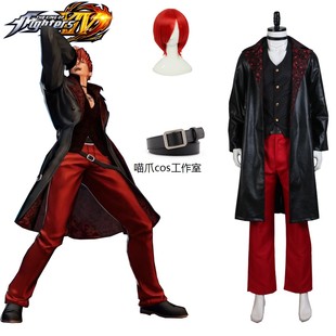 拳皇KOF15八神庵皮衣游戏Cosplay男装定制/假发另购