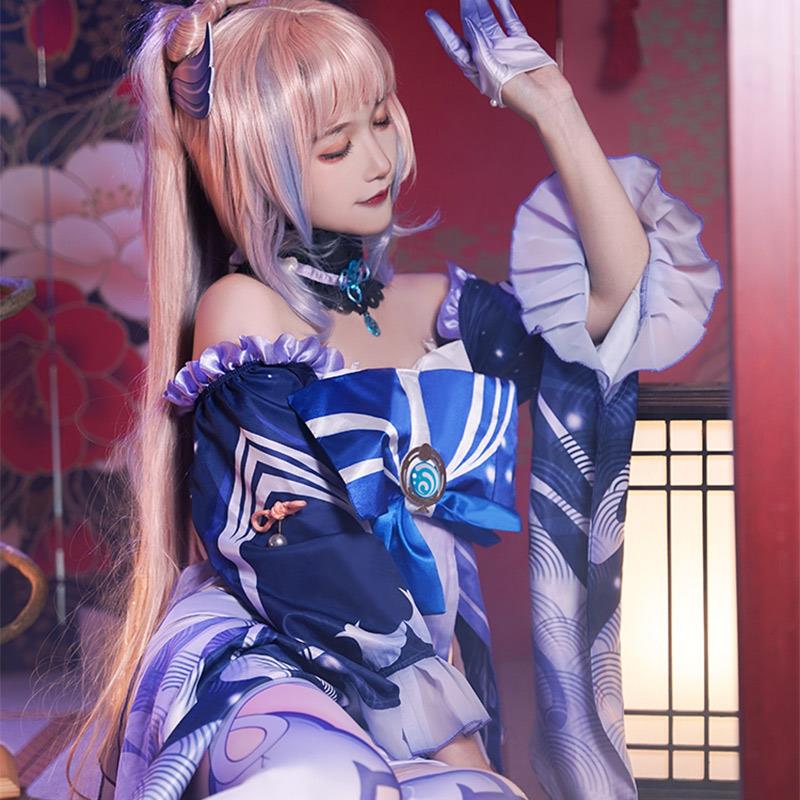 原神cos服海祇岛巫女珊瑚宫心海游戏衣服假发cosplay服装女二次元