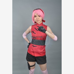 火影忍者剧场版The last-春野樱旗袍装动漫Cosplay女装/假发/鞋子