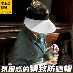 超轻 大帽檐可折叠遮阳夏季 cms颗里新款 防紫外线防晒帽女空顶女式