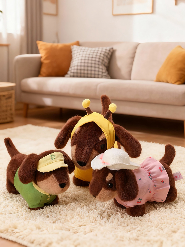 可爱腊肠狗公仔毛绒玩具布娃娃玩偶睡觉抱枕儿童生日礼物女生