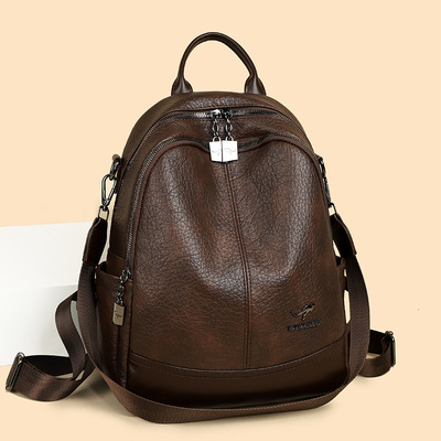 品牌真皮女包双肩包女2025新款时尚百搭轻便双肩背包旅游背包小包