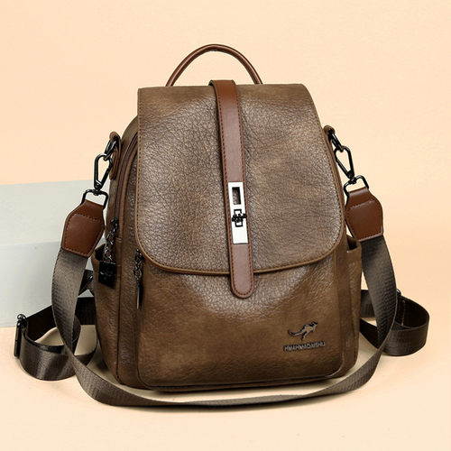 【品牌直营】真皮双肩包女背包