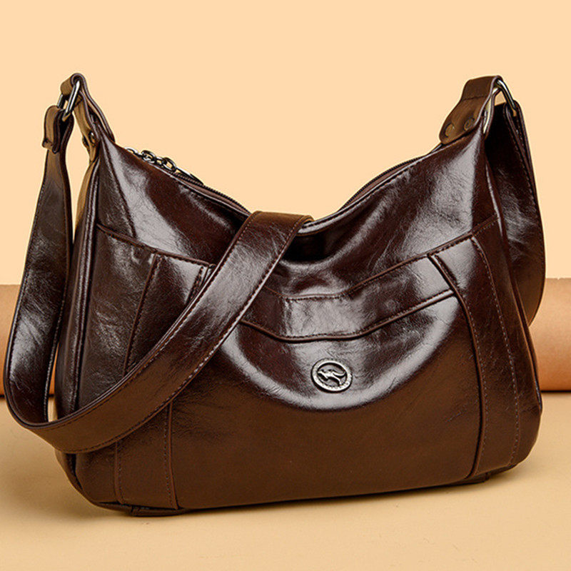 正品牌包包真皮女包斜挎包饺子包女式2026新款单肩包妈妈包软牛皮