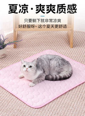 夏季冰丝散热降温猫狗宠物床睡垫