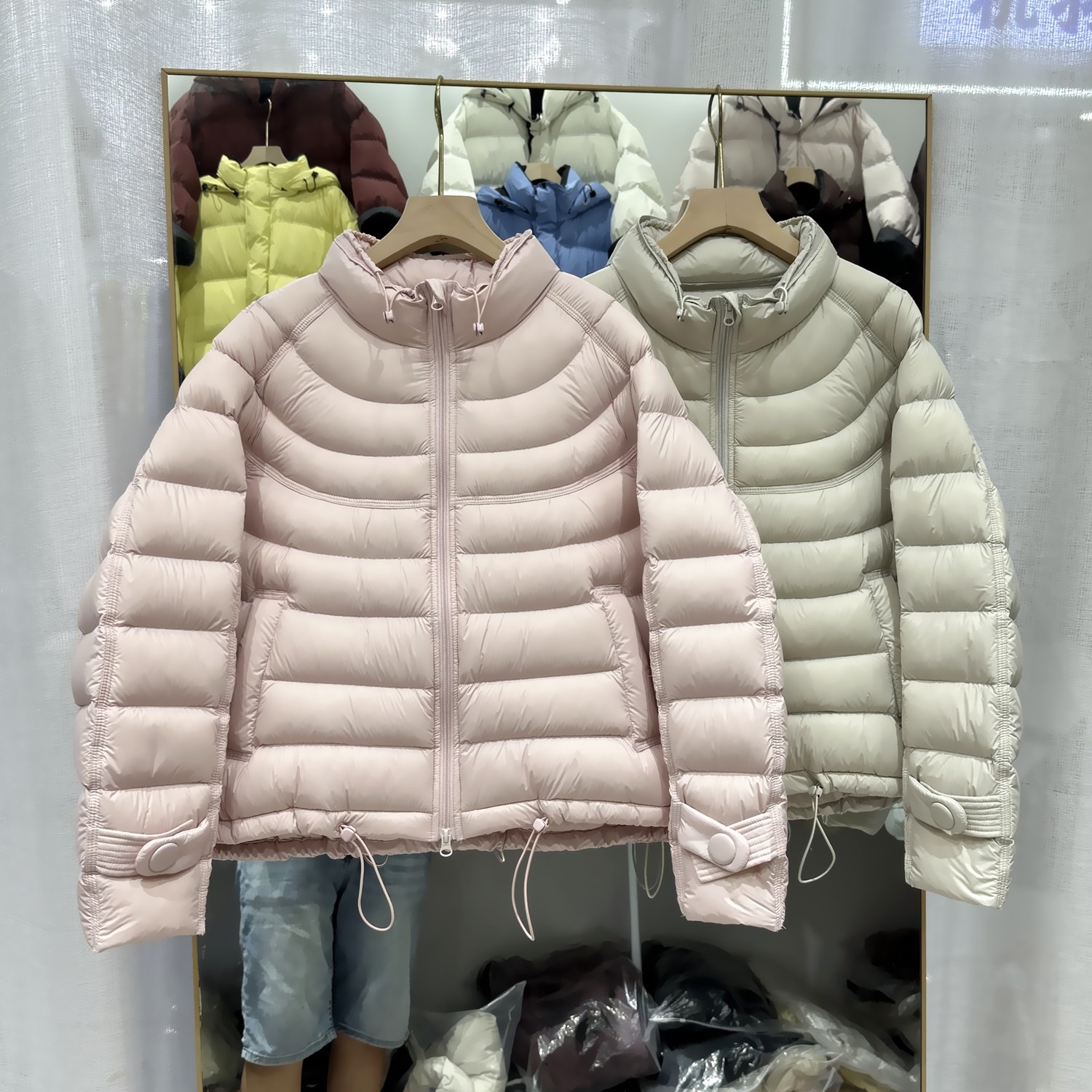 泡芙排骨羽绒服女短款2025新款韩版宽松小个子冬季90白鸭绒厚外套