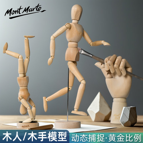 蒙玛特关节可动木偶人仿人体比例
