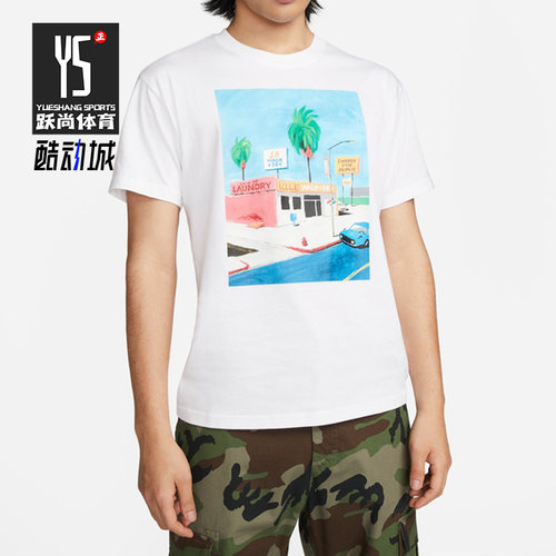 Nike/耐克正品夏季新款男子涂鸦印花透气舒适运动T恤 DR7766-100