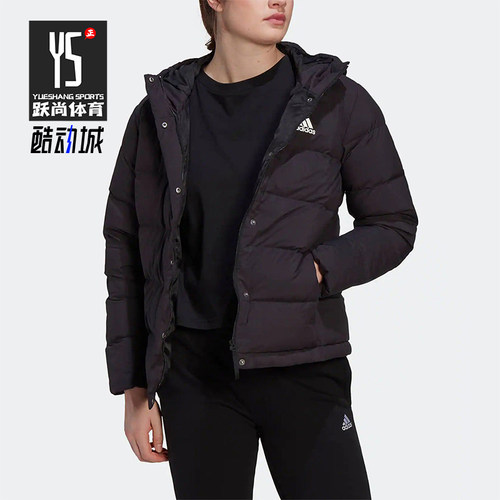 阿迪达斯女士保暖连帽运动外套
