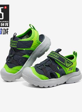 Skechers/斯凯奇正品新款小童魔术贴运动凉鞋沙滩鞋406511N-NVLM