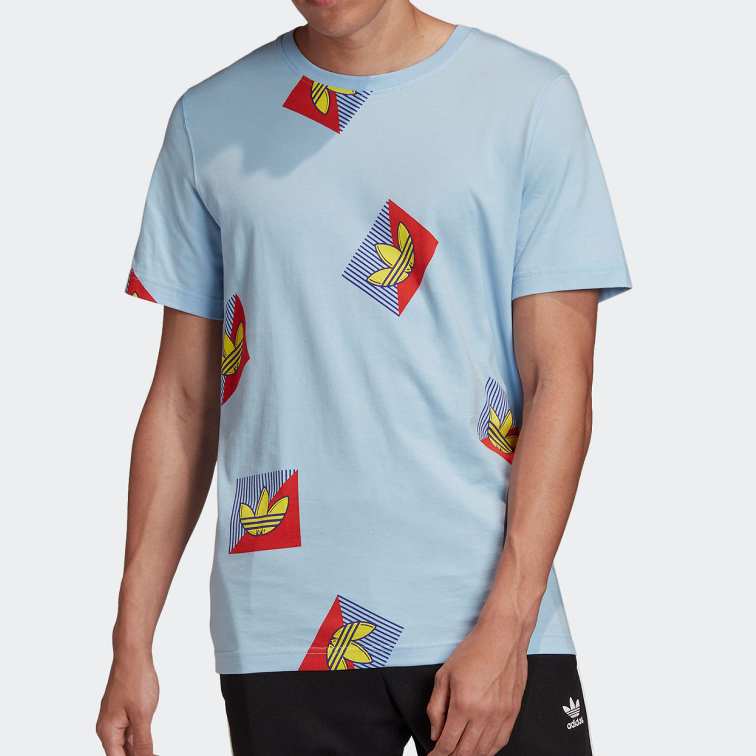 Adidas/阿迪达斯正品三叶草夏季新款男子运动短袖T恤 FM3343