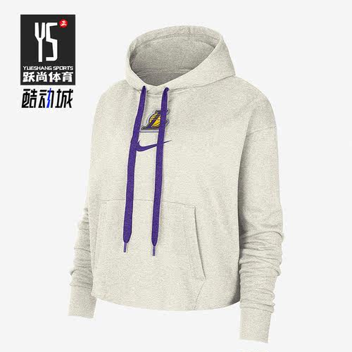Nike/耐克正品洛杉矶湖人队女子加绒连帽卫衣DR2382-027