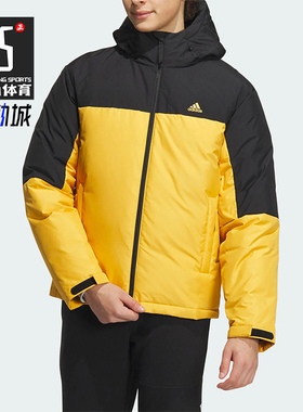 Adidas/阿迪达斯正品冬季男士防风保暖连帽拼接羽绒服IT8722
