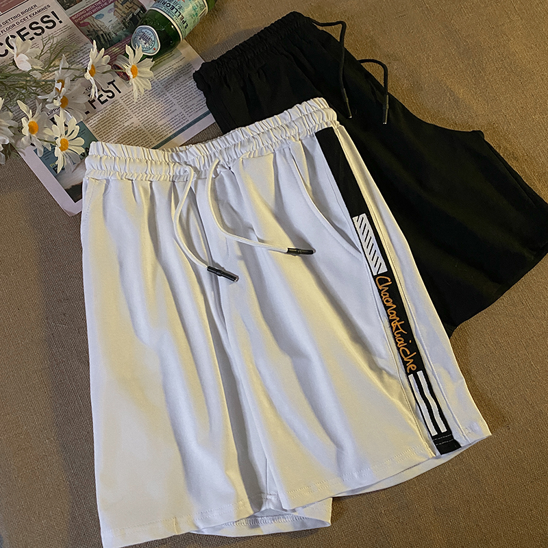 703-1-DK162-P30夏季男士短裤织带印花学生运动裤M-5XL，男装休闲裤，星座703-1