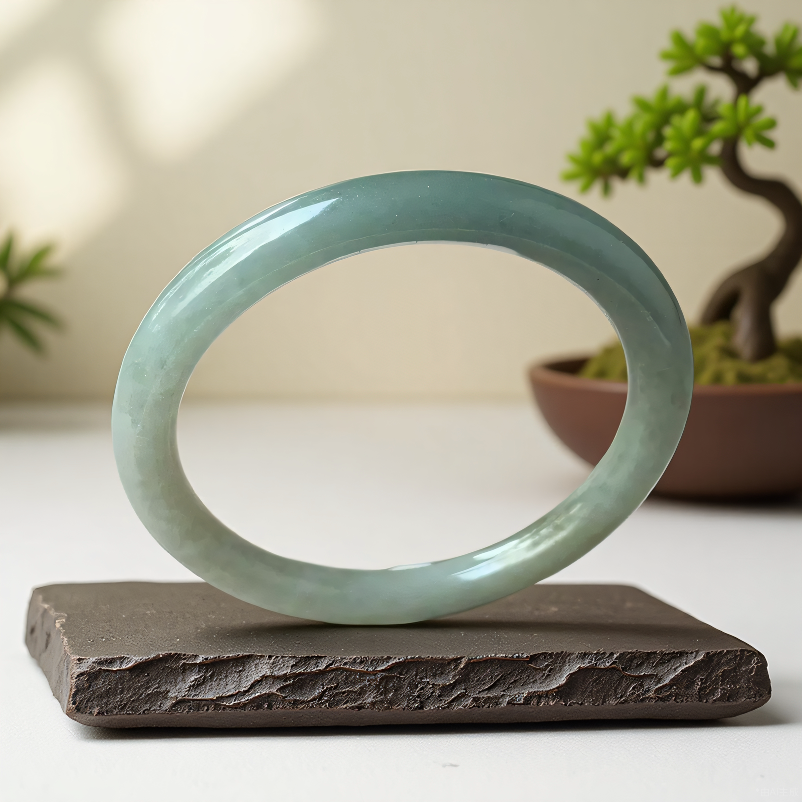 老坑a货翡翠手镯55油青绿色圆条叮当细条证书天然缅甸玉镯子0207