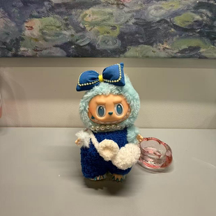 拉布布一二三代娃衣labubu坐坐派蝴蝶结毛绒公仔衣服马卡龙套装