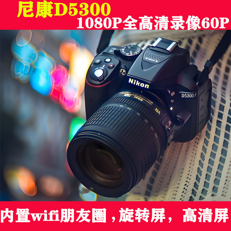 Nikon/尼康D5300专业摄影高清数码专业单反照相机WiFi D5500D5600 数码相机/单反相机/摄像机 专业数码单反 原图主图