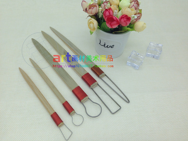 包邮 异形泥塑带齿竹刮刀 雕塑工具 泥塑刀 雕塑刀 陶塑刀 造型刀