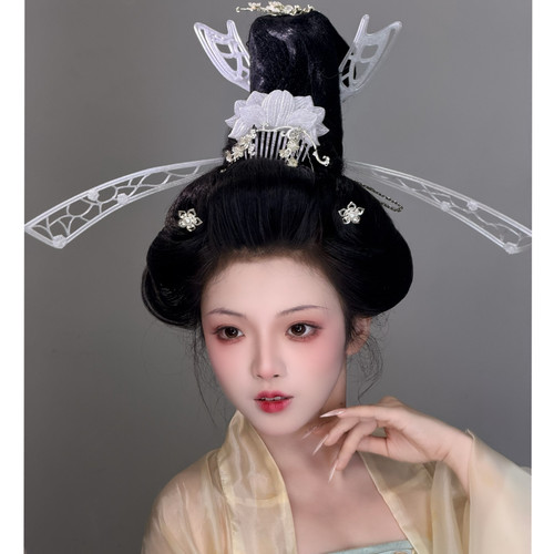 时春居汉服头饰发饰3d打印发簪醉花阴《银睿姬》