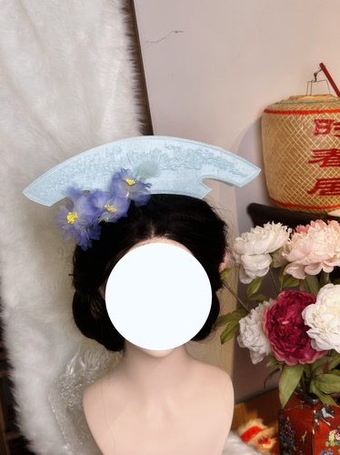 时春居3d打印头饰汉服发冠改良宋制抓夹等肩冠
