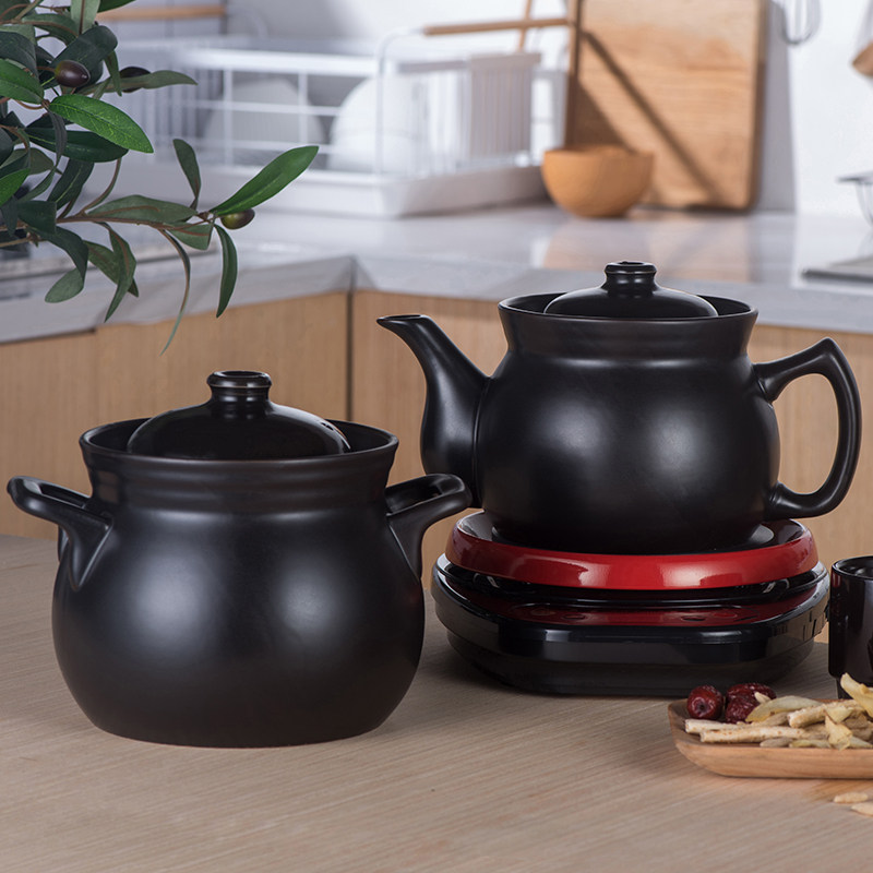 家用砂锅养生煲汤煮粥煎药电陶燃气电底座通用中药煲煎药罐陶瓷壶