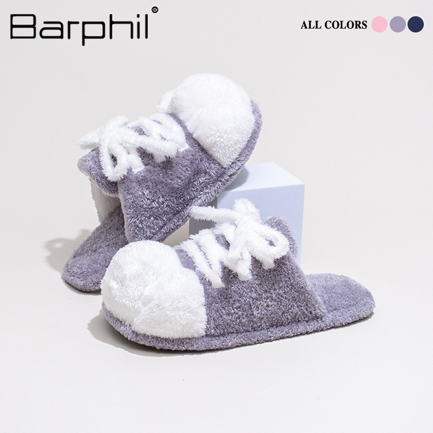 Barphil拖鞋女2025新款秋冬室内家居舒适亲肤可爱猫爪爪系带包头,女鞋,包头拖,淘宝优惠券,粉丝福利购,淘宝优惠卷