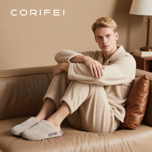 CORIFEI家丽芙秋冬家居室内防滑保暖四季情侣棉拖鞋DS-33000/1