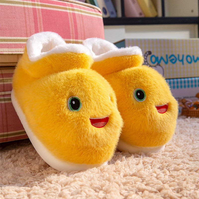 奶龙可爱棉拖鞋女款包跟2025新款室内家居保暖棉鞋毛绒拖鞋女冬季