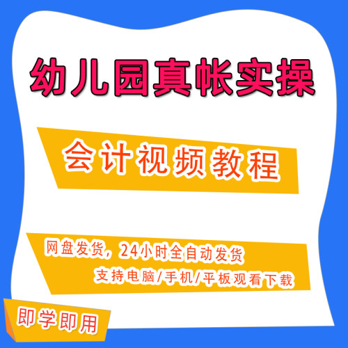 2020年幼儿园会计做账实务教程账务处理真账实训课件视频网课A75