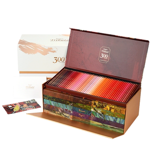 Marco马可大师系列300色油性彩色铅笔礼盒马可30周年倾情回馈艺术收藏礼盒美术设计专业手绘画画专用彩铅礼盒
