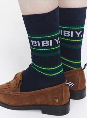 bibiy 英伦风休闲中筒袜 纯棉养脚