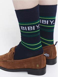 bibiy 英伦风休闲中筒袜 纯棉养脚