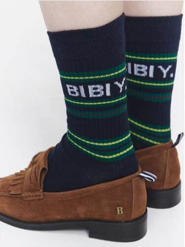 bibiy 英伦风休闲中筒袜 纯棉养脚