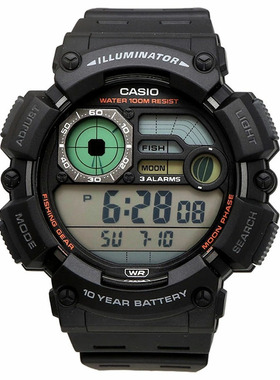 卡西欧手表男CASIO WS-1500H-1A 多功能运动防水学生电子表