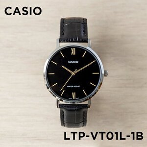 卡西欧手表女 CASIO LTP-VT01L-1B 黑色简约防水指针日历学生表