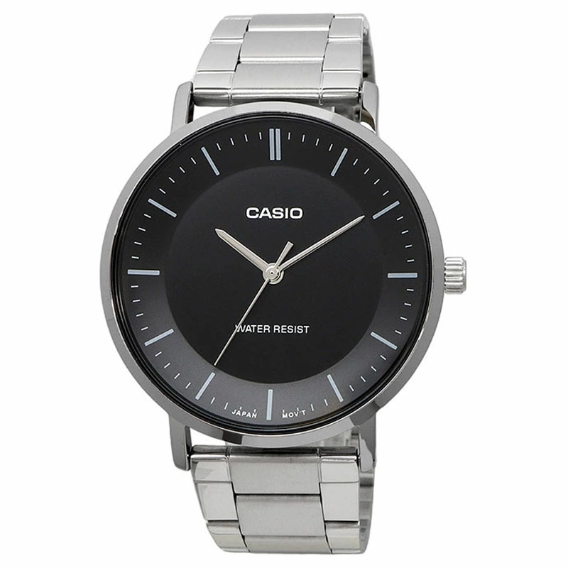 卡西欧手表CASIO MTP-VT04D-1E 新款商务休闲钢带男士石英手表