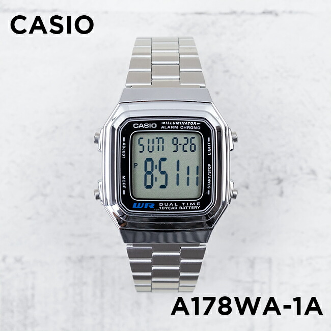 卡西欧casio A178WA-1男士手表时尚潮流休闲防水复古小方表-封面