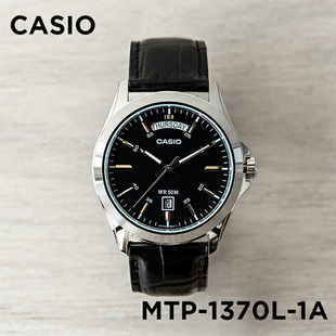 时尚 卡西欧CASIO 1370L 休闲商务指针带日历防水石英手表 MTP