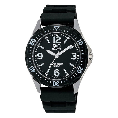 西铁城猎鹰手表CITIZEN Q&Q W376-305简约不锈钢表盘防水石英表